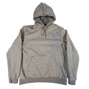Puma Small Raised Logo‎ Hoodie Size L Grey